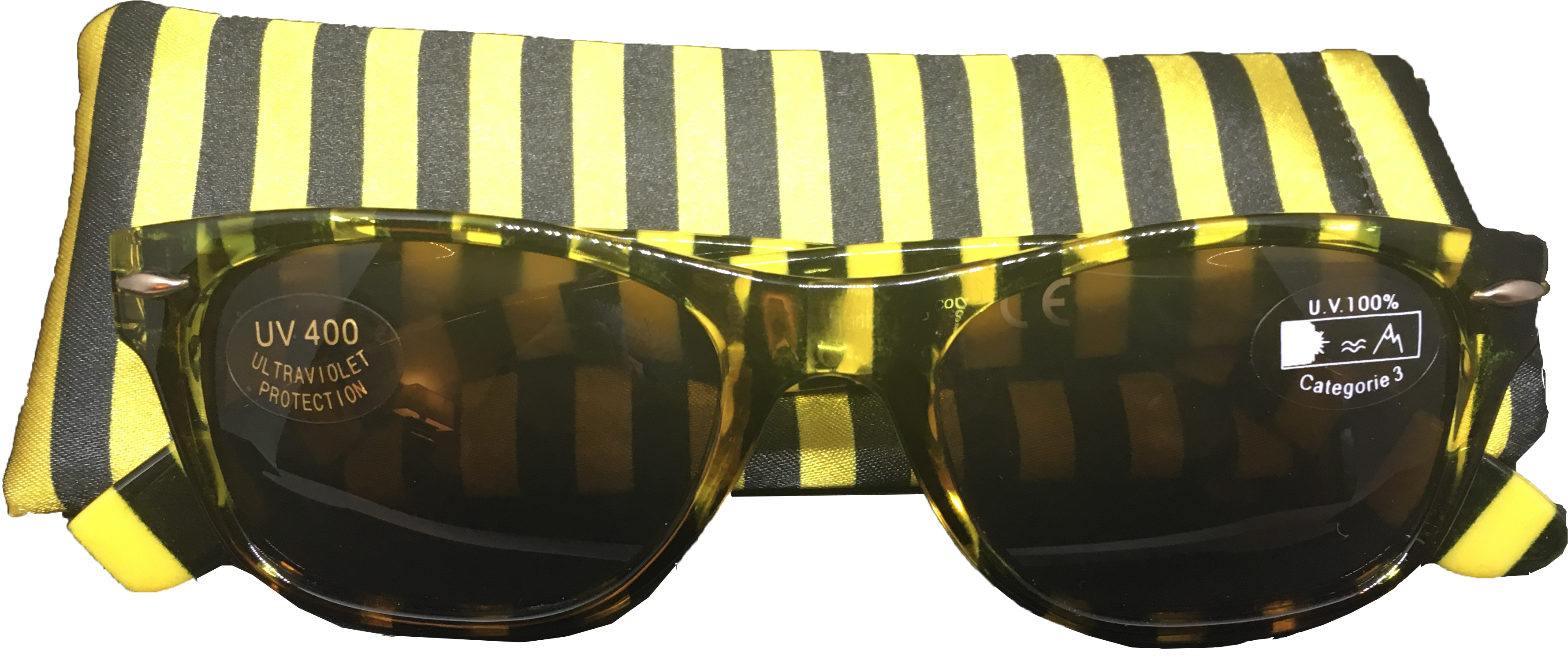 Schwarz-gelb (Kopie) Sonnenbrille